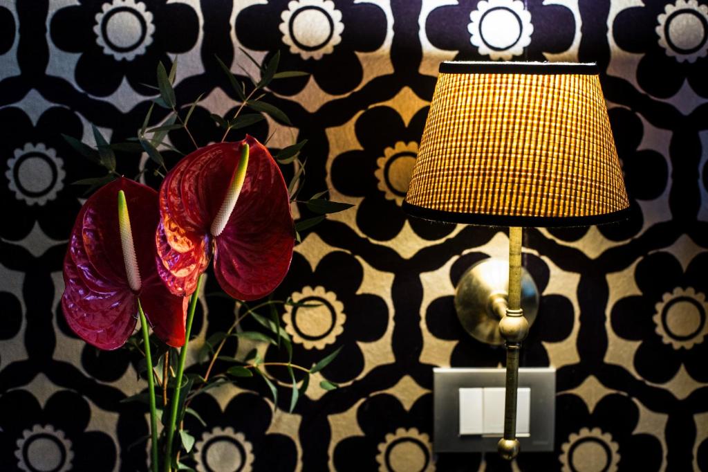 La camera dello small luxury hotel Parrasio a Trastevere